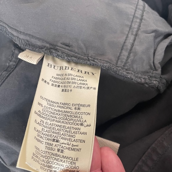 BURBERRY {38R} Men's Cotton Pants / Jeans Styling Charcoal Gray Straight Leg - Picture 8 of 8